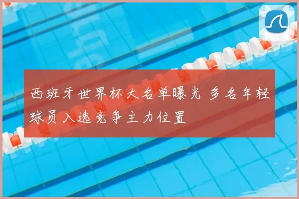 西班牙世界杯大名单曝光 多名年轻球员入选竞争主力位置